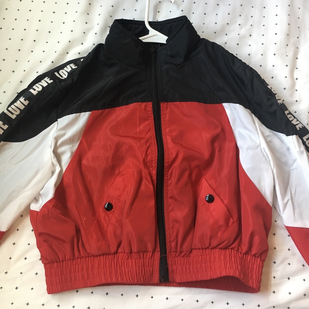 Red “Love” Windbreaker